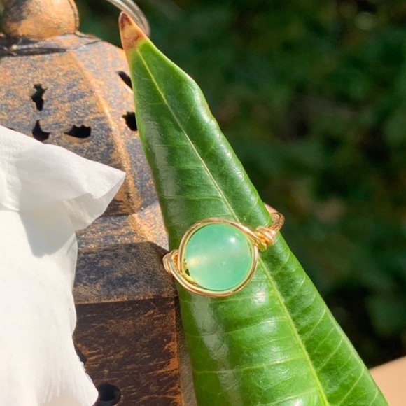 Jewelry - Teal green handmade jade ring